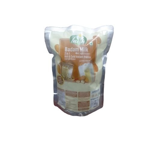 Inesh Badam Milk 2 in 1 Hot & Cold Instant Premix (just add water) Pouch 1 Kg.